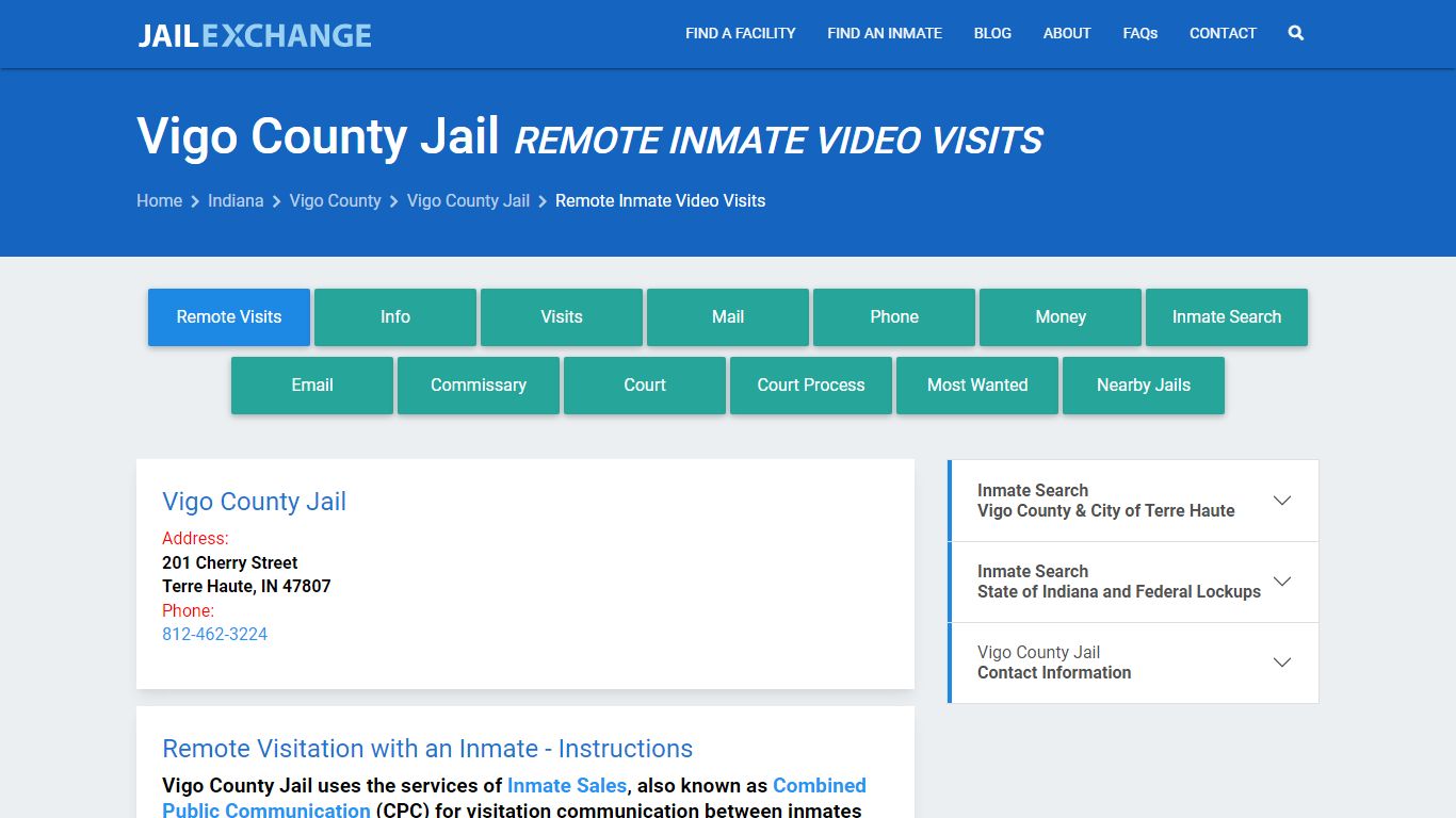 Video Visitation - Vigo County Jail, IN - Jail Exchange